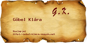 Göbel Klára névjegykártya