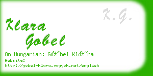 klara gobel business card